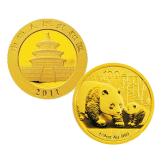 2011版熊猫金银纪念币1/4盎司金币