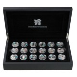 伦敦奥运欢庆英国系列纪念银币精制18枚套装