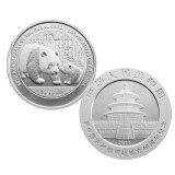 新中国农村信用社成立60周年熊猫加字金银纪念币1盎司银质纪念币