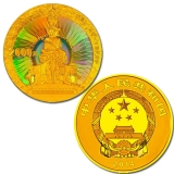 中国佛教圣地峨眉山（155.52克）5盎司圆形金质纪念币