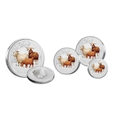 2015澳洲羊年生肖银币五枚套装