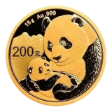 2019年15克熊猫普制金币
