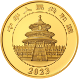 2023版熊猫贵金属纪念币50克圆形金质纪念币